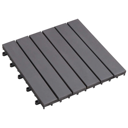 Terrasse Flise 20 pcs Grå 30 x 30 cm Akacietræ