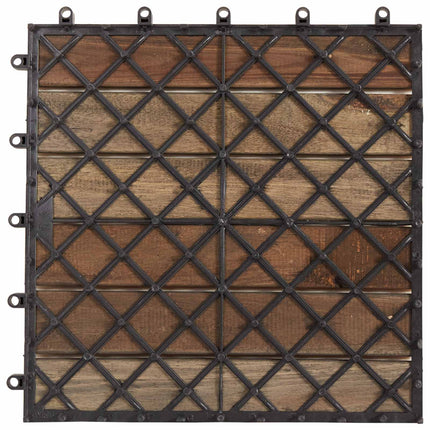 Terrasse Flise 20 pcs Grå 30 x 30 cm Akacietræ