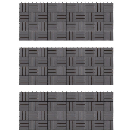 Terrasse Flise 30 pcs Grå 30 x 30 cm Akacietræ