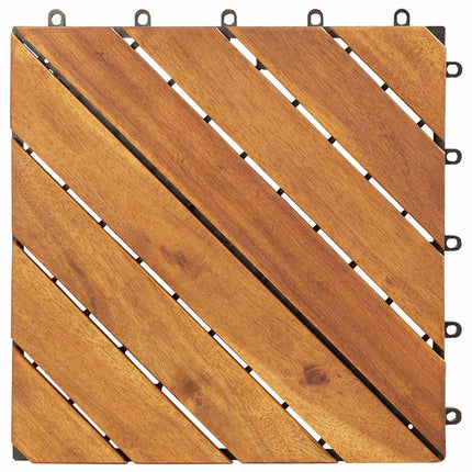 Terrasse Flise 20 pcs Brun 30 x 30 cm Akacietræ