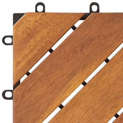 Terrasse Flise 30 pcs Brun 30 x 30 cm Akacietræ