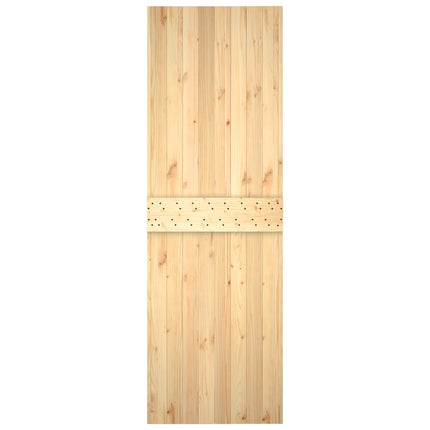 Skydedør Natur og hvid 70 x 210 cm Massivt Fyrretræ