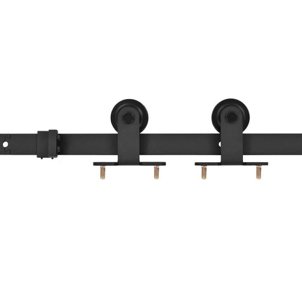Skydedør Naturfarvet og sort 70 x 210 cm Massivt Fyrretræ