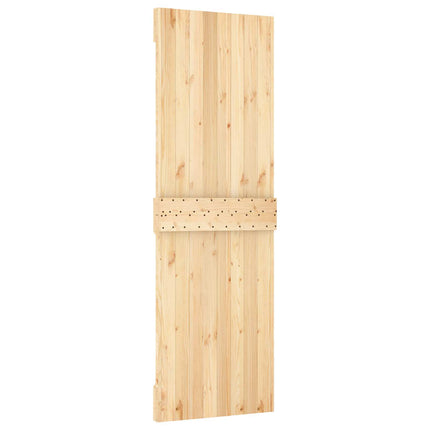 Skydedør Natur og hvid 70 x 210 cm Massivt Fyrretræ