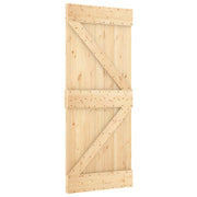 Skydedør NARVIK Naturfarvet og sort 85 x 210 cm (152,5 cm)
