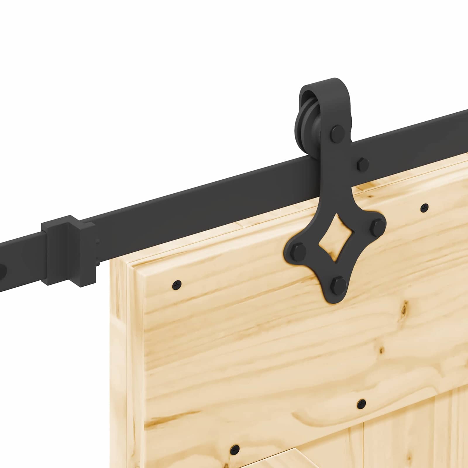 Skydedør NARVIK Naturfarvet og sort 95 x 210 cm (213,5 cm)
