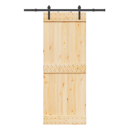 Skydedør NARVIK Naturfarvet og sort 80 x 210 cm (152,5 cm)
