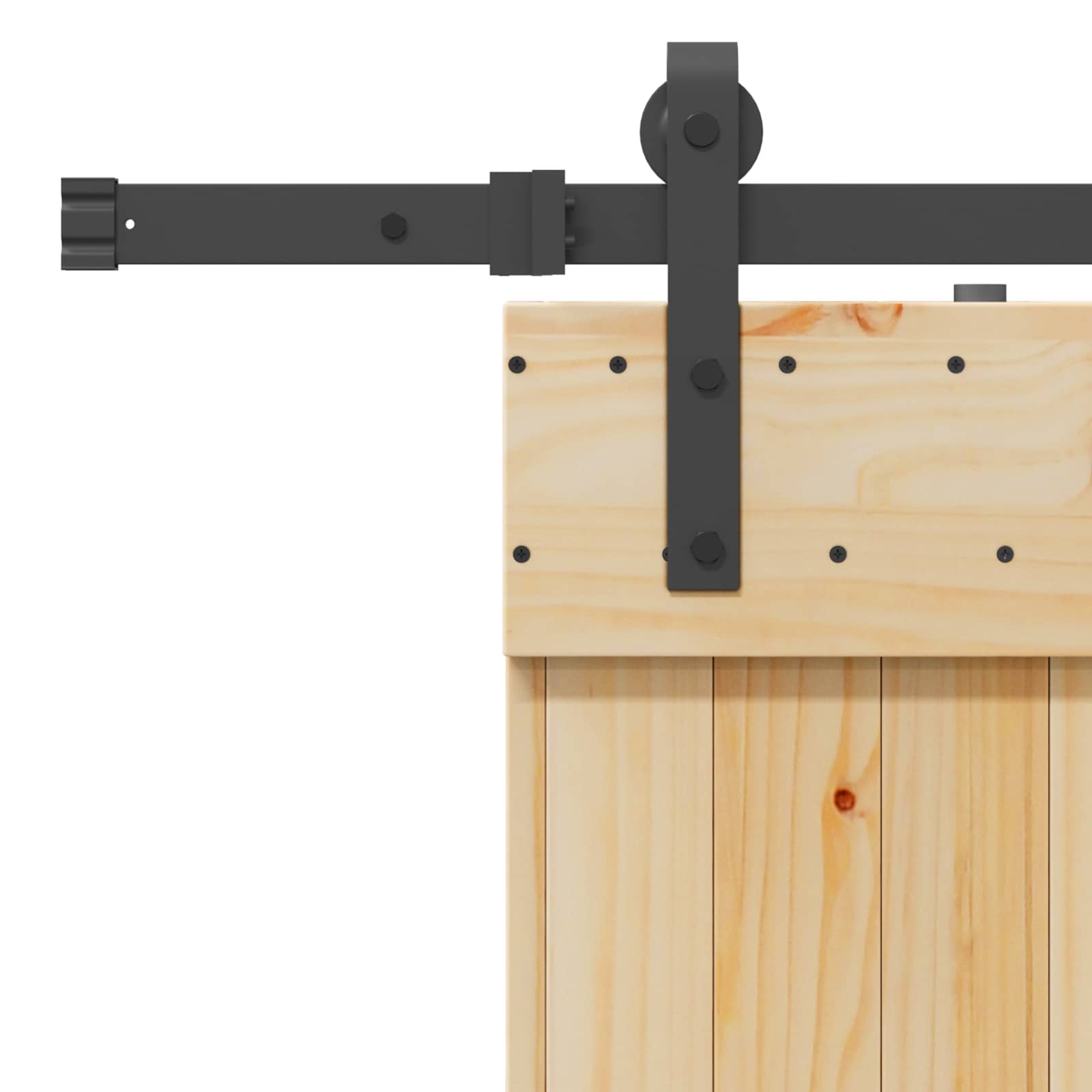Skydedør NARVIK Naturfarvet og sort 80 x 210 cm (213,5 cm)