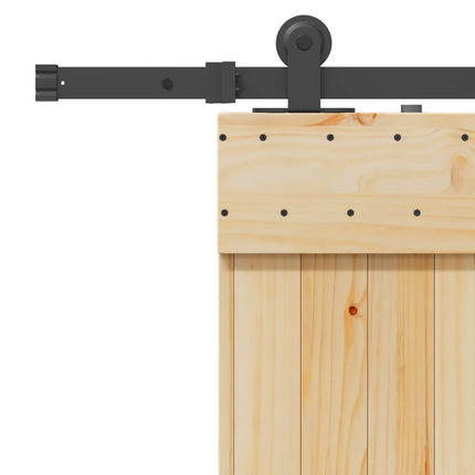 Skydedør NARVIK Naturfarvet og sort 70 x 210 cm (213,5 cm)