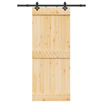 Skydedør NARVIK Naturfarvet og sort 85 x 210 cm (152,5 cm)