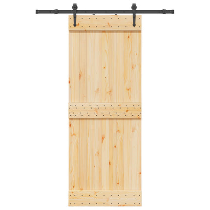 Skydedør NARVIK Naturfarvet og sort 80 x 210 cm (152,5 cm)