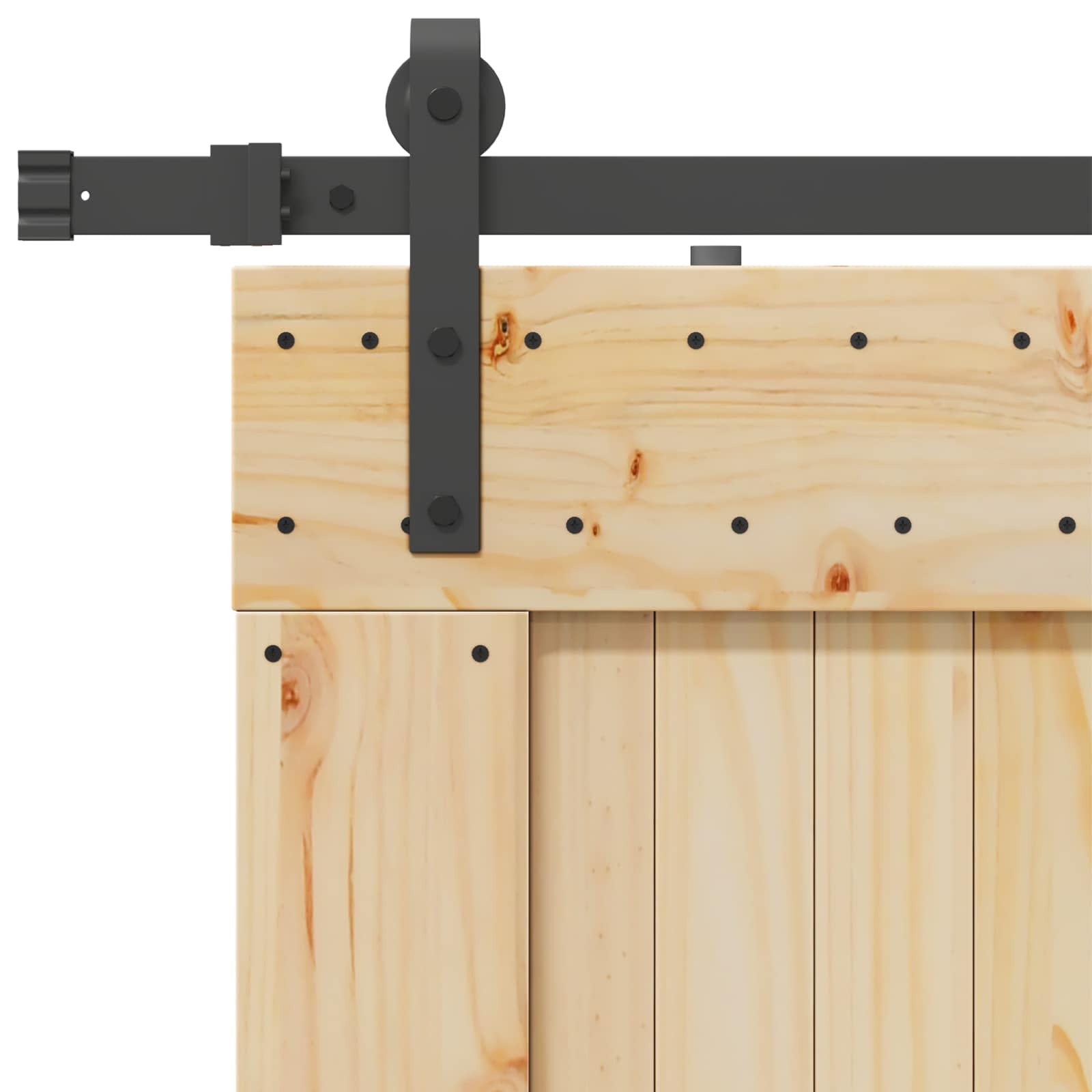 Skydedør NARVIK Naturfarvet og sort 70 x 210 cm (152,5 cm)