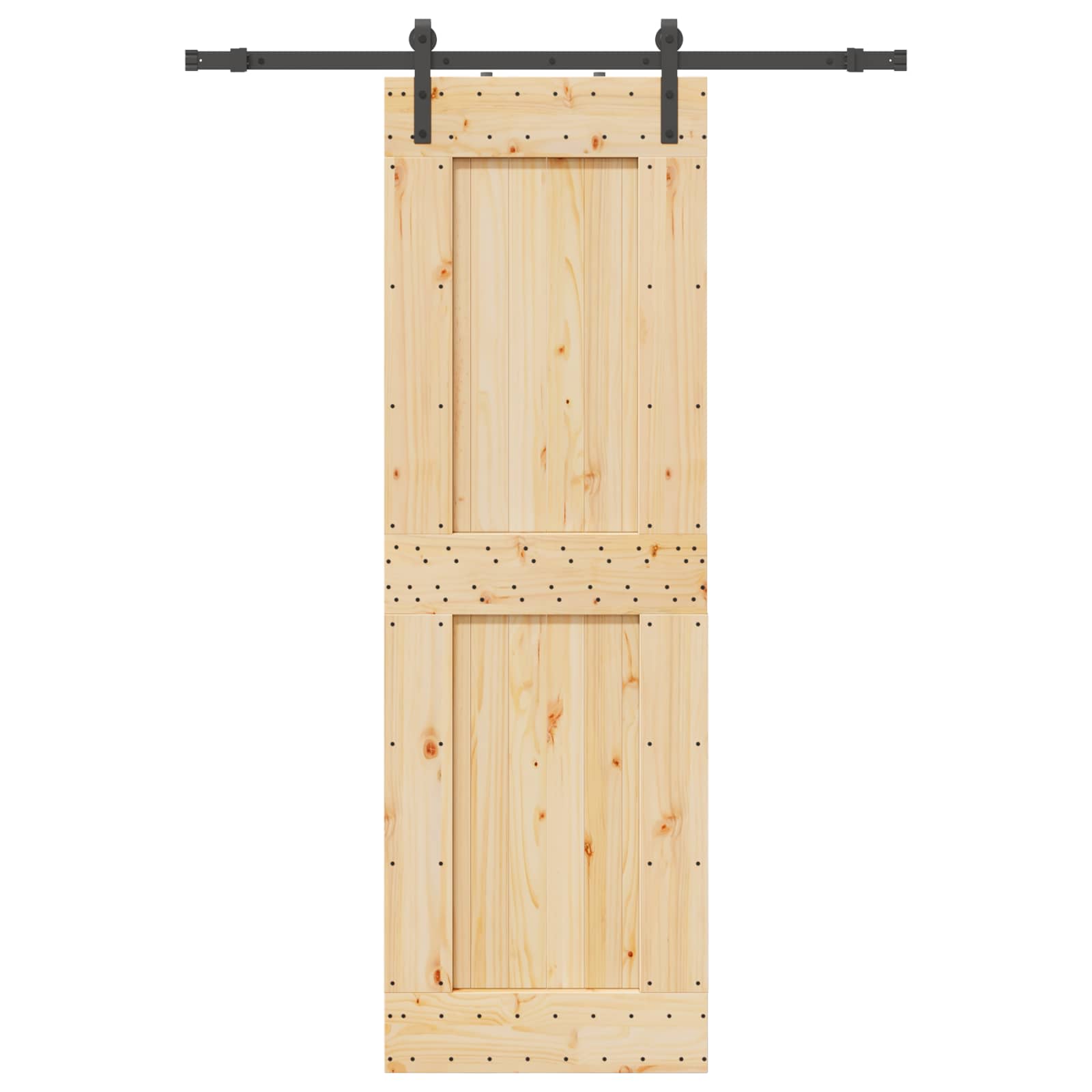 Skydedør NARVIK Naturfarvet og sort 70 x 210 cm (152,5 cm)