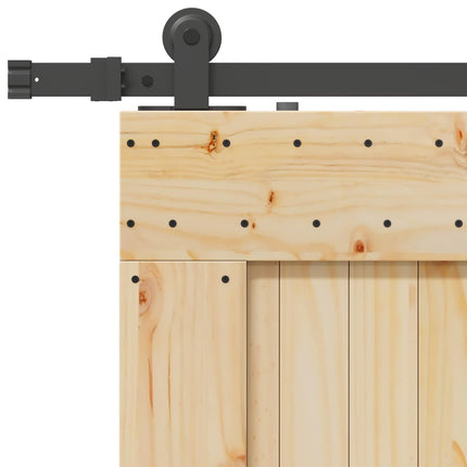 Skydedør NARVIK Naturfarvet og sort 80 x 210 cm (152,5 cm)