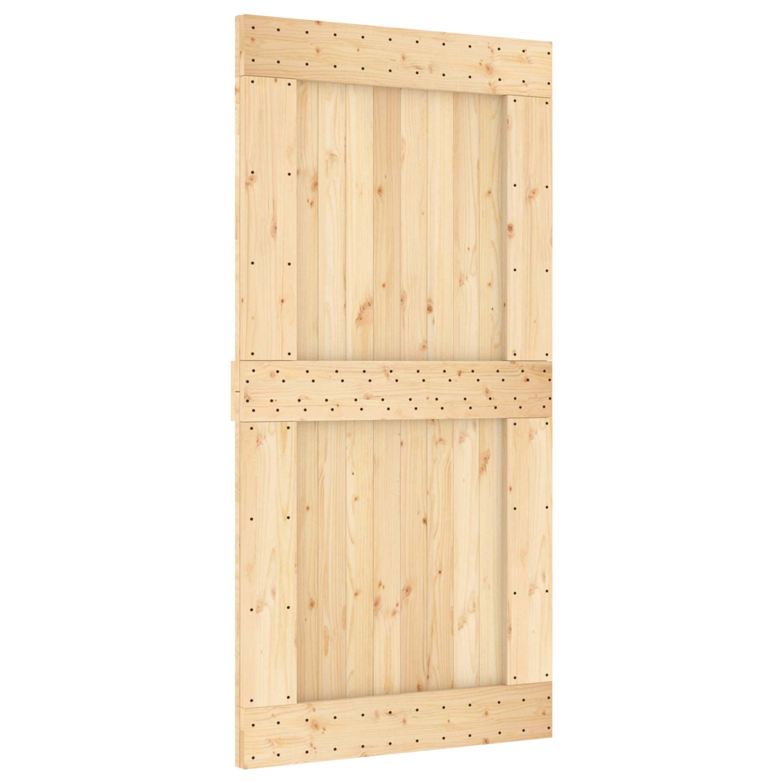 Skydedør NARVIK Naturfarvet og sort 100 x 210 cm (213,5 cm)