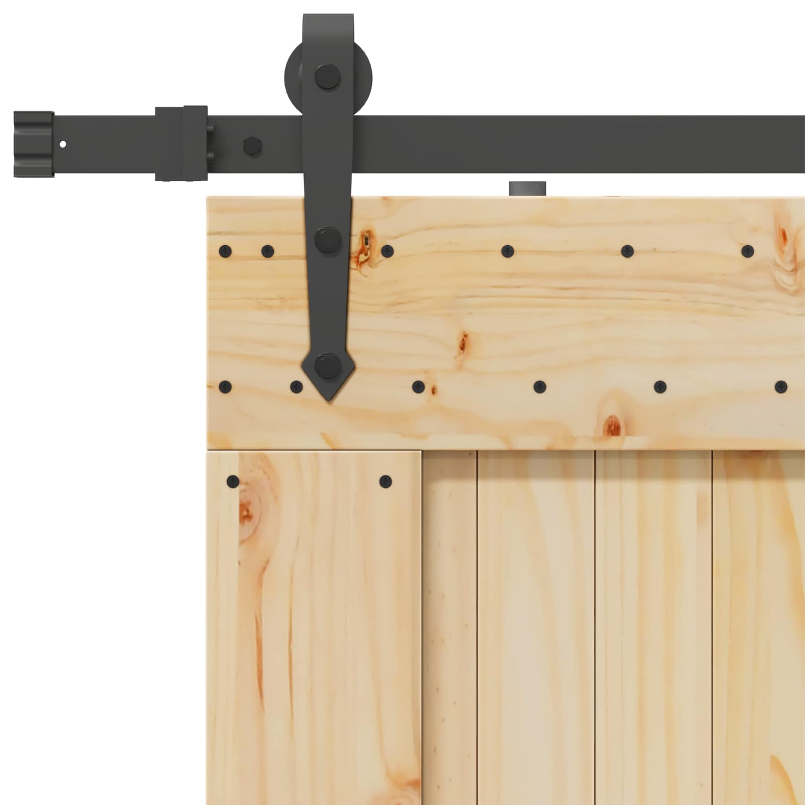 Skydedør NARVIK Naturfarvet og sort 85 x 210 cm (213,5 cm)
