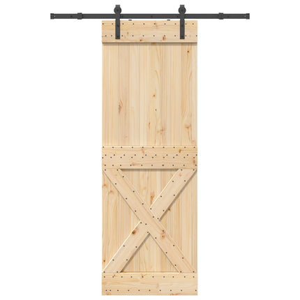 Skydedør NARVIK Naturfarvet og sort 80 x 210 cm (152,5 cm)