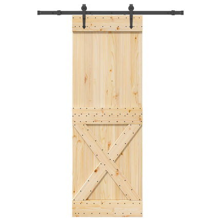 Skydedør NARVIK Naturfarvet og sort 80 x 210 cm (152,5 cm)
