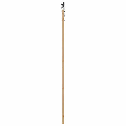 Skydedør Naturfarvet og sort 83 x 232 cm Massivt fyrretræ