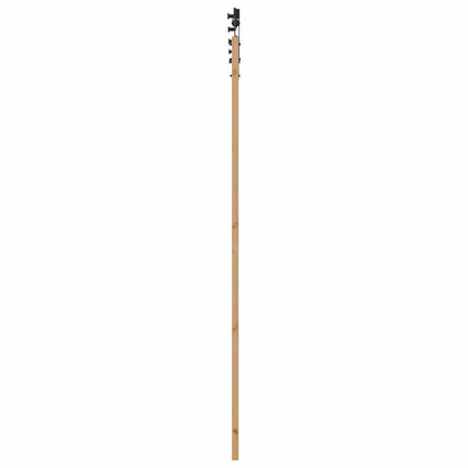 Skydedør Naturfarvet og sort 83 x 232 cm Massivt fyrretræ