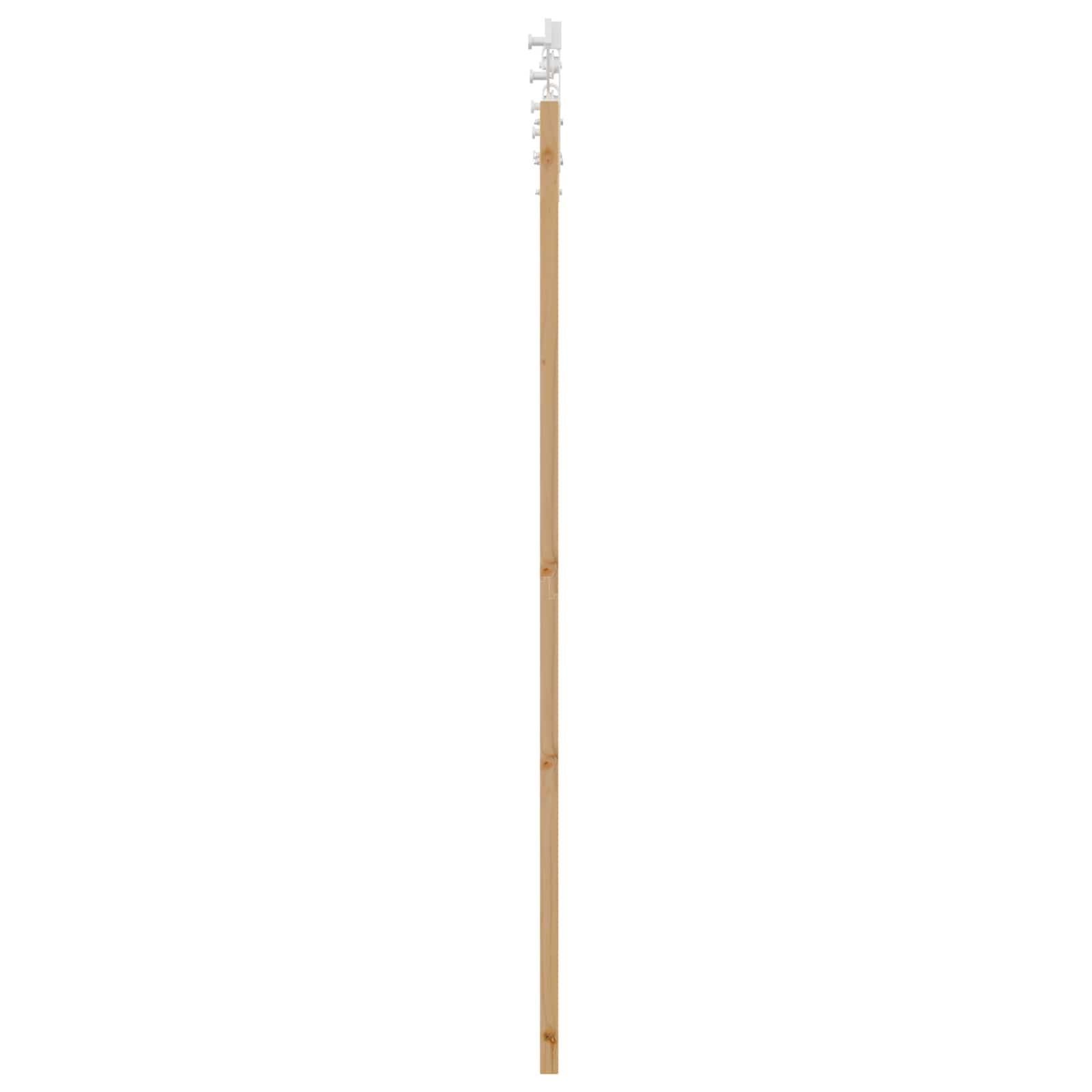 Skydedør Natur og hvid 86 x 198,5 cm Massivt fyrretræ