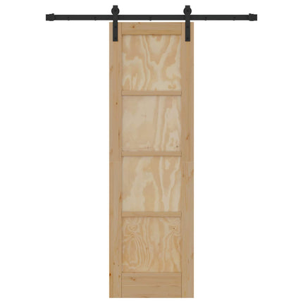 Skydedør Naturfarvet 61 x 198,5 cm Massivt fyrretræ