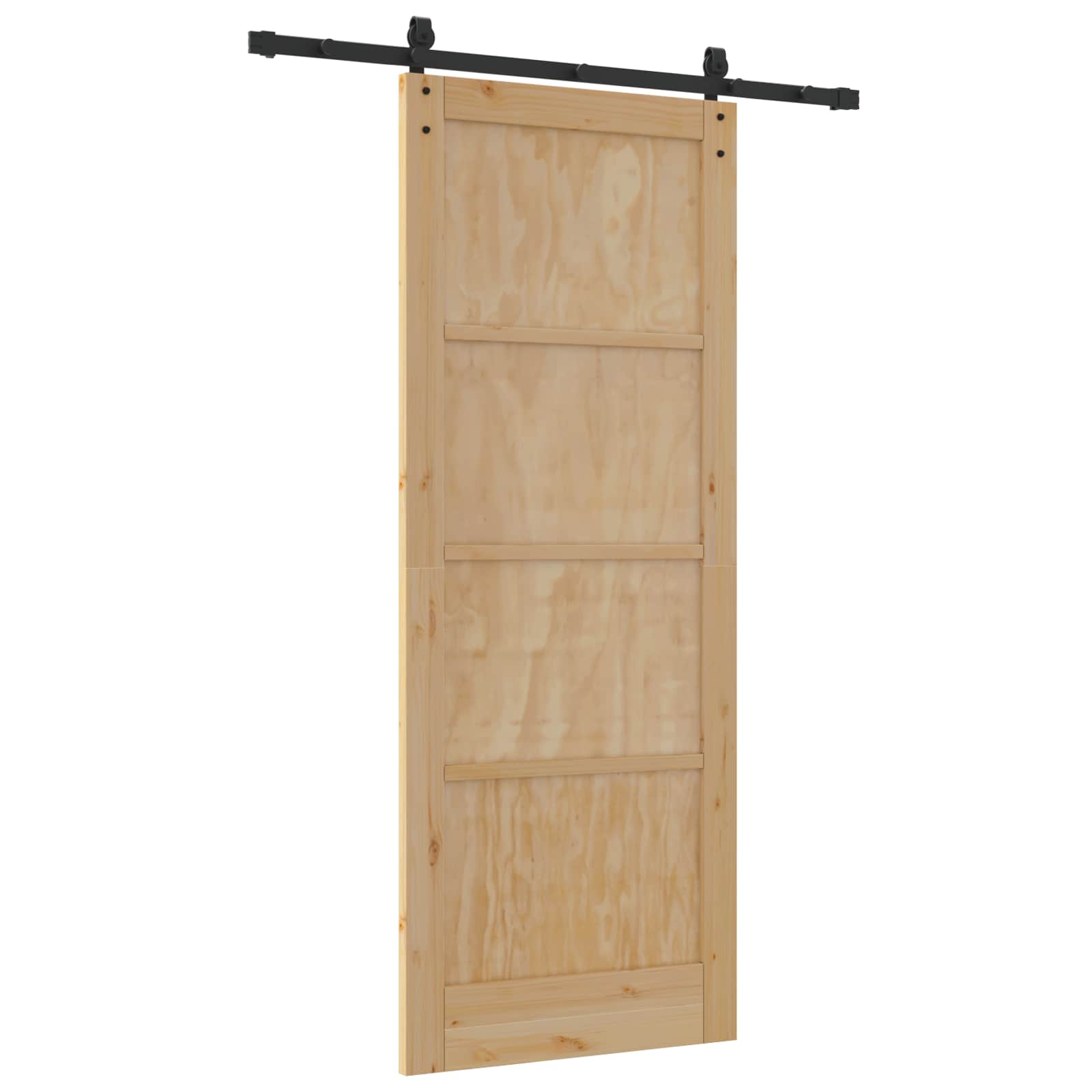 Skydedør Naturfarvet 83 x 211 cm Massivt fyrretræ