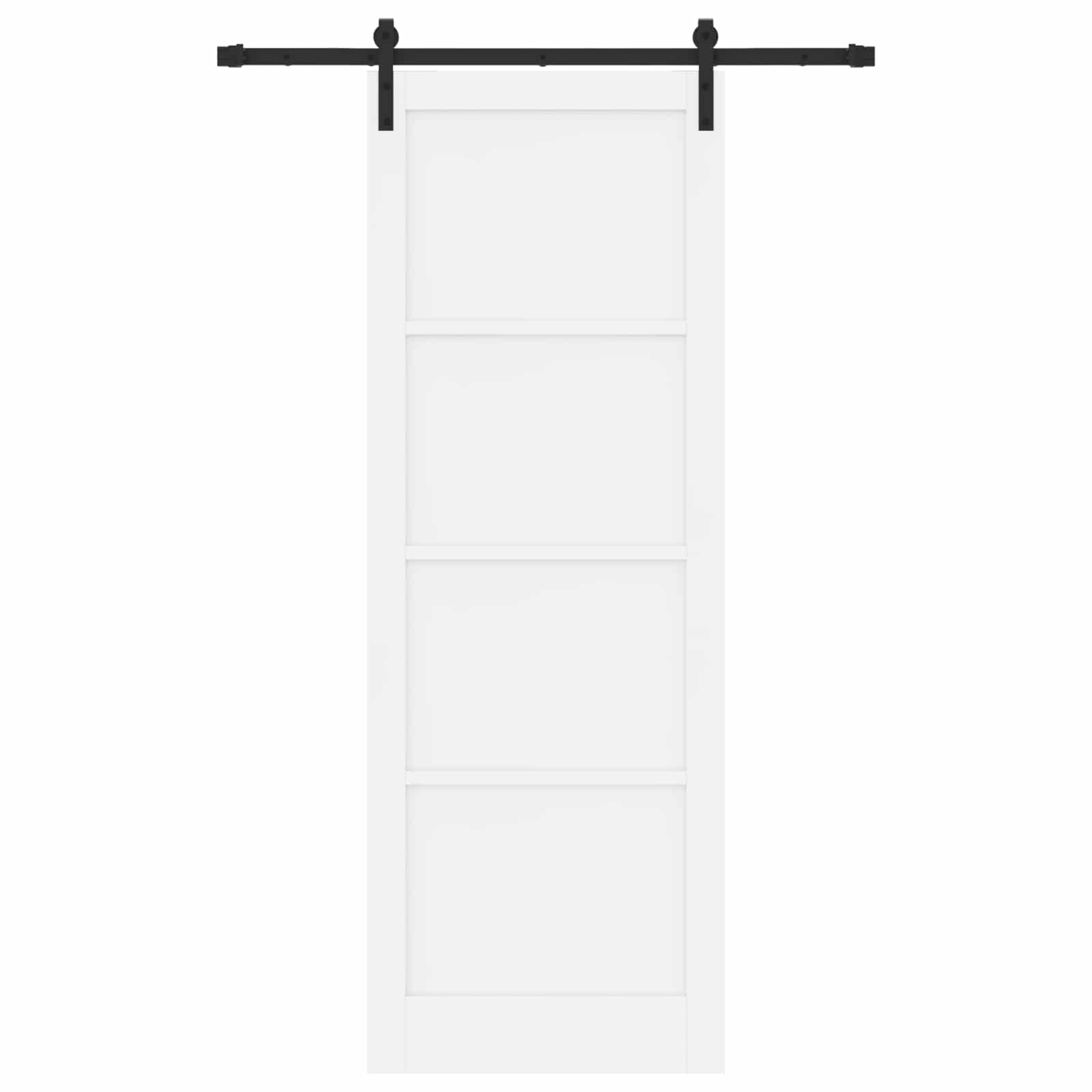 Skydedør Hvid 83 x 232 cm Massivt fyrretræ