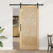 Skydedør Naturfarvet 86 x 198,5 cm Massivt fyrretræ