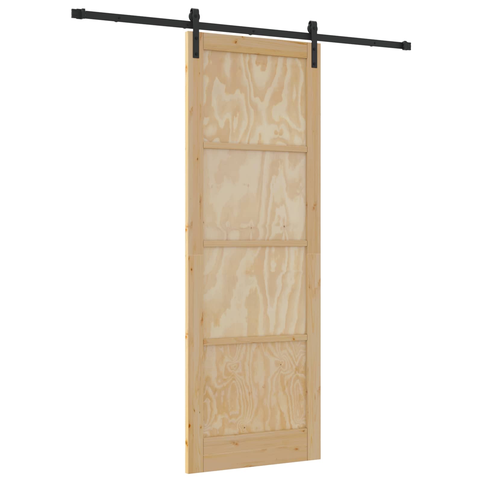 Skydedør Naturfarvet 83 x 232 cm Massivt fyrretræ