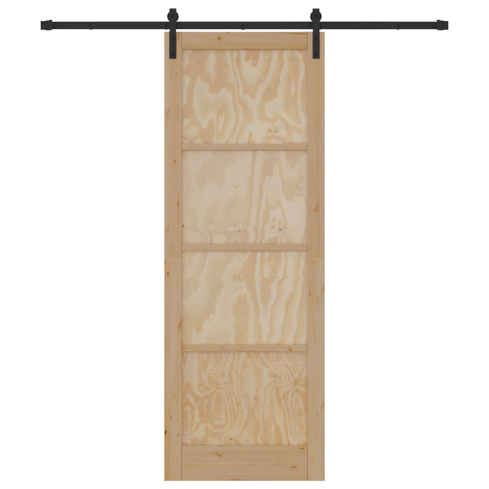 Skydedør Naturfarvet 83 x 232 cm Massivt fyrretræ