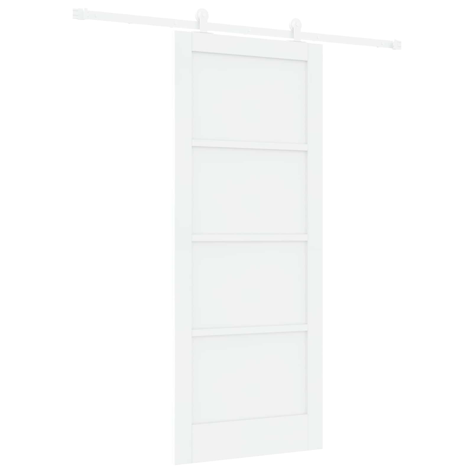 Skydedør Hvid 83 x 202 cm Massivt fyrretræ
