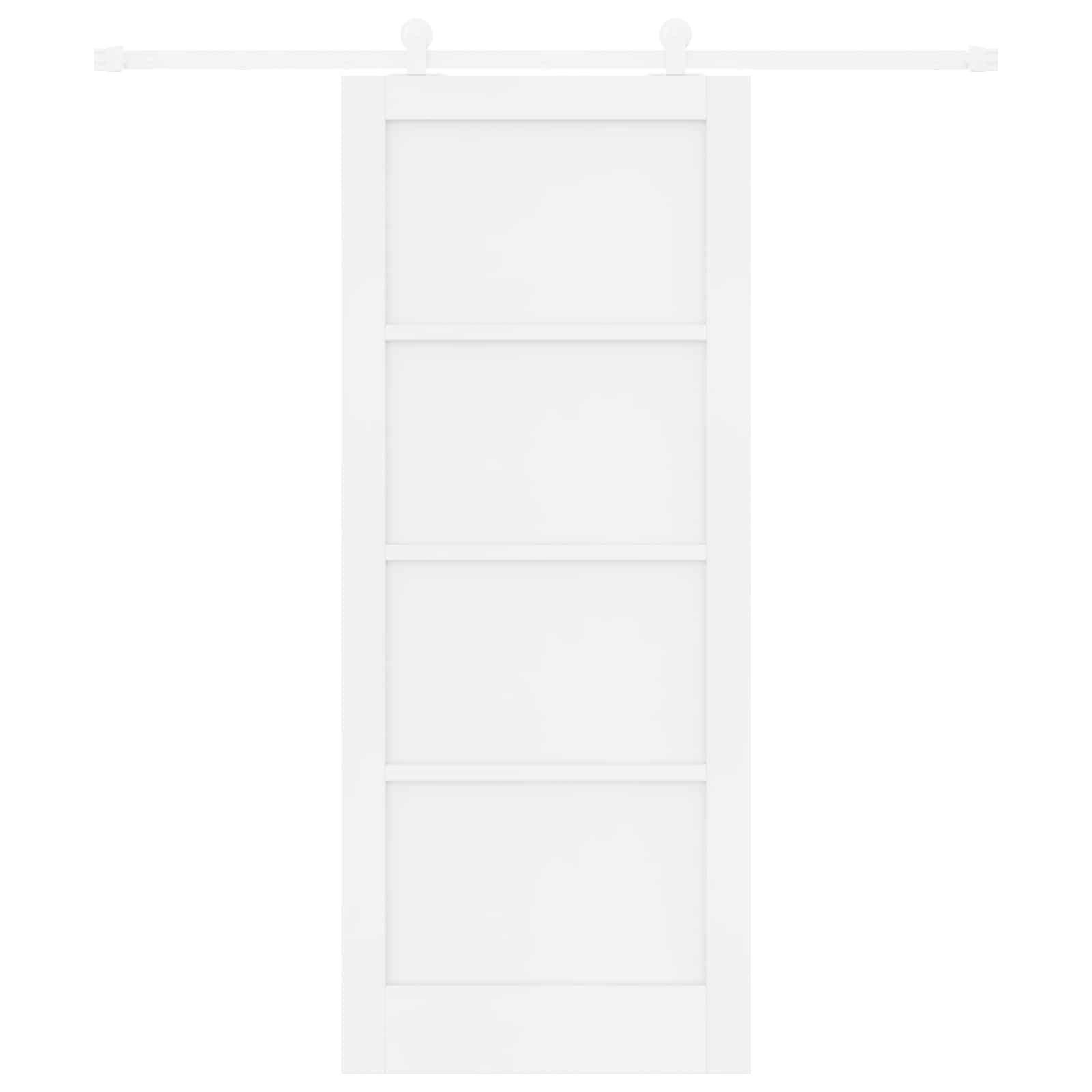 Skydedør Hvid 83 x 202 cm Massivt fyrretræ