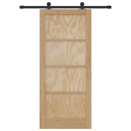 Skydedør ORKDAL 86 x 198,5 cm Massivt fyrretræ Naturfarvet
