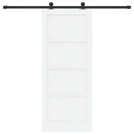 Skydedør ORKDAL 83 x 202 cm Massivt fyrretræ Hvid