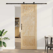 Skydedør ORKDAL Naturfarvet 83 x 232 cm Massivt fyrretræ