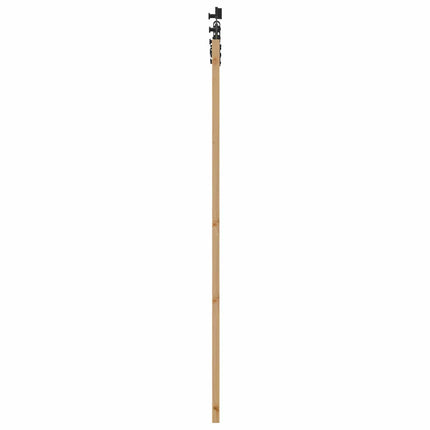 Skydedør Naturfarvet og sort 61 x 198,5 cm Massivt fyrretræ