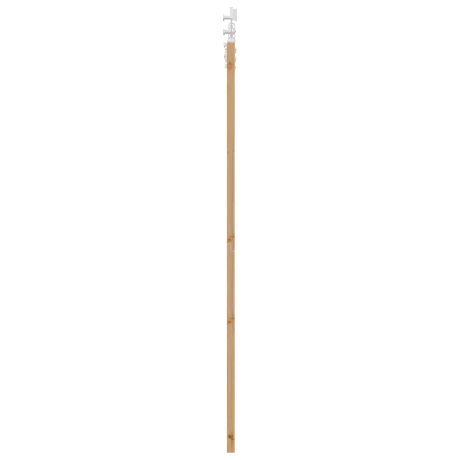 Skydedør Natur og hvid 61 x 198,5 cm Massivt fyrretræ