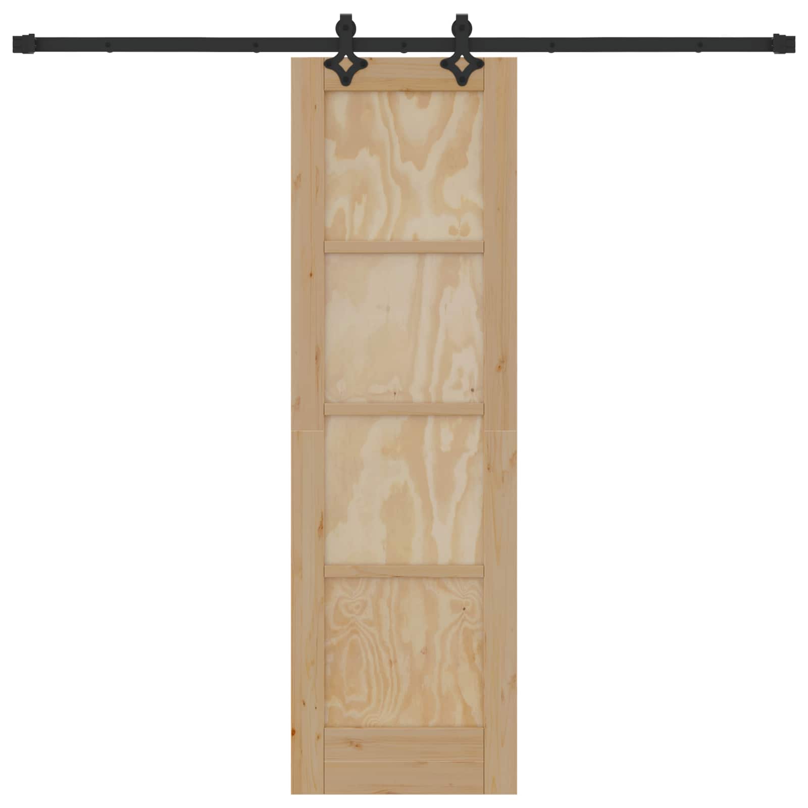 Skydedør ORKDAL Naturfarvet 61 x 198,5 cm Massivt fyrretræ