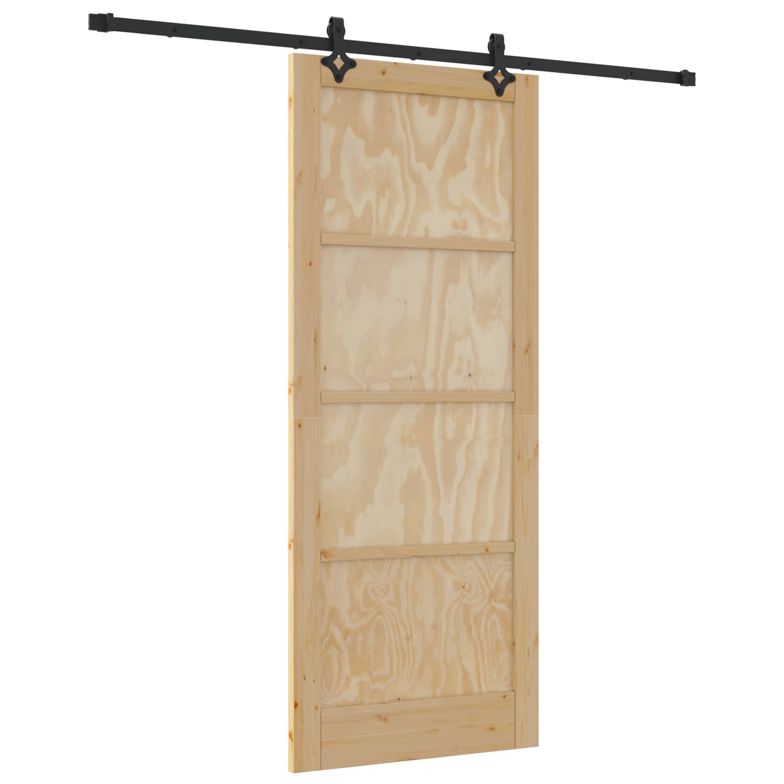 Skydedør ORKDAL Naturfarvet 86 x 211 cm Massivt fyrretræ