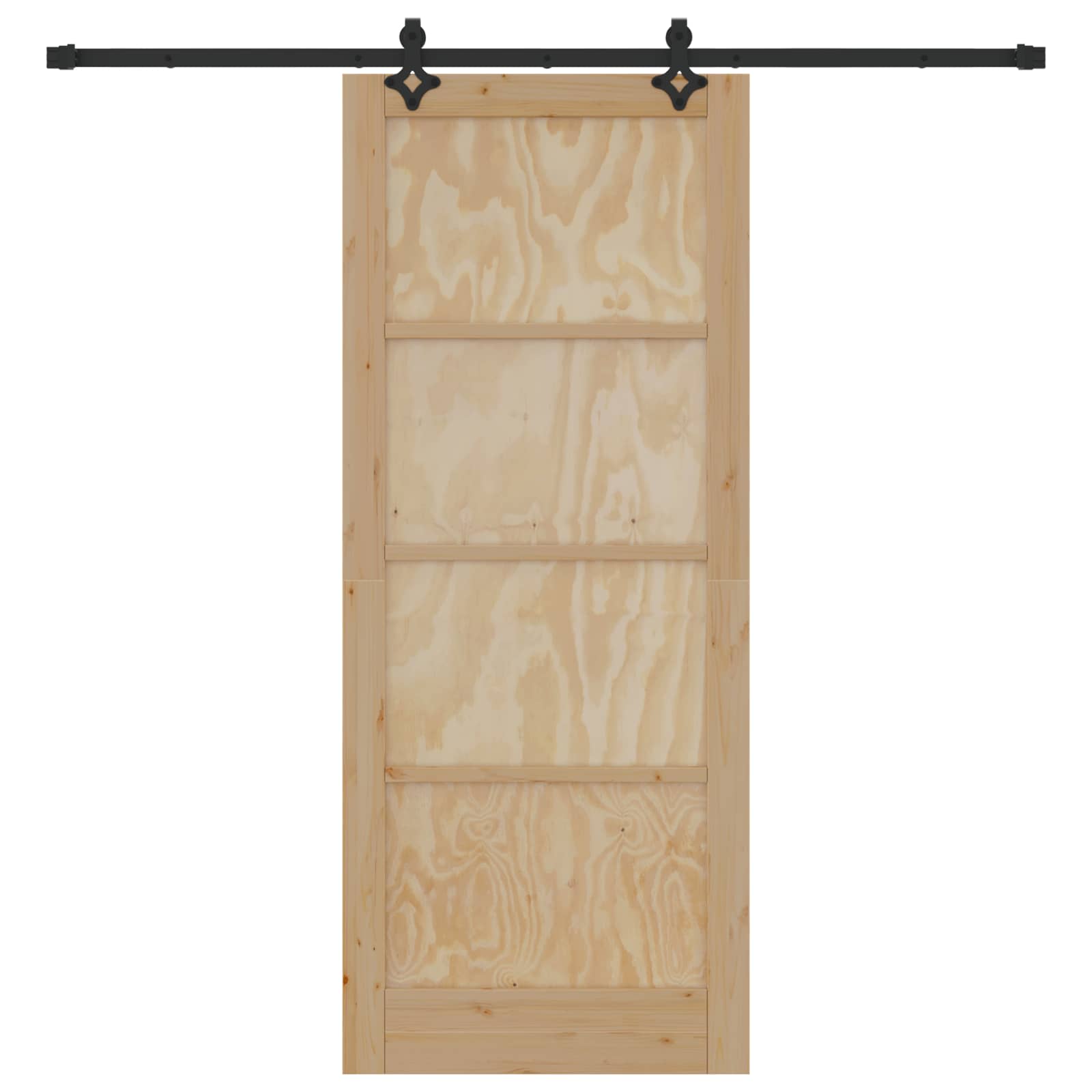 Skydedør ORKDAL Naturfarvet 86 x 211 cm Massivt fyrretræ