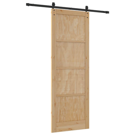 Skydedør ORKDAL Naturfarvet og sort 83 x 232 cm