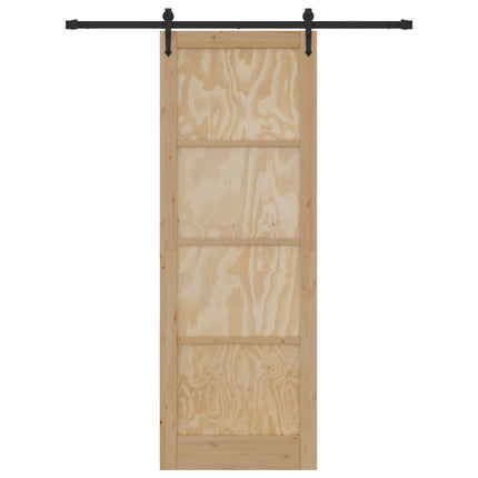 Skydedør ORKDAL Naturfarvet og sort 83 x 232 cm