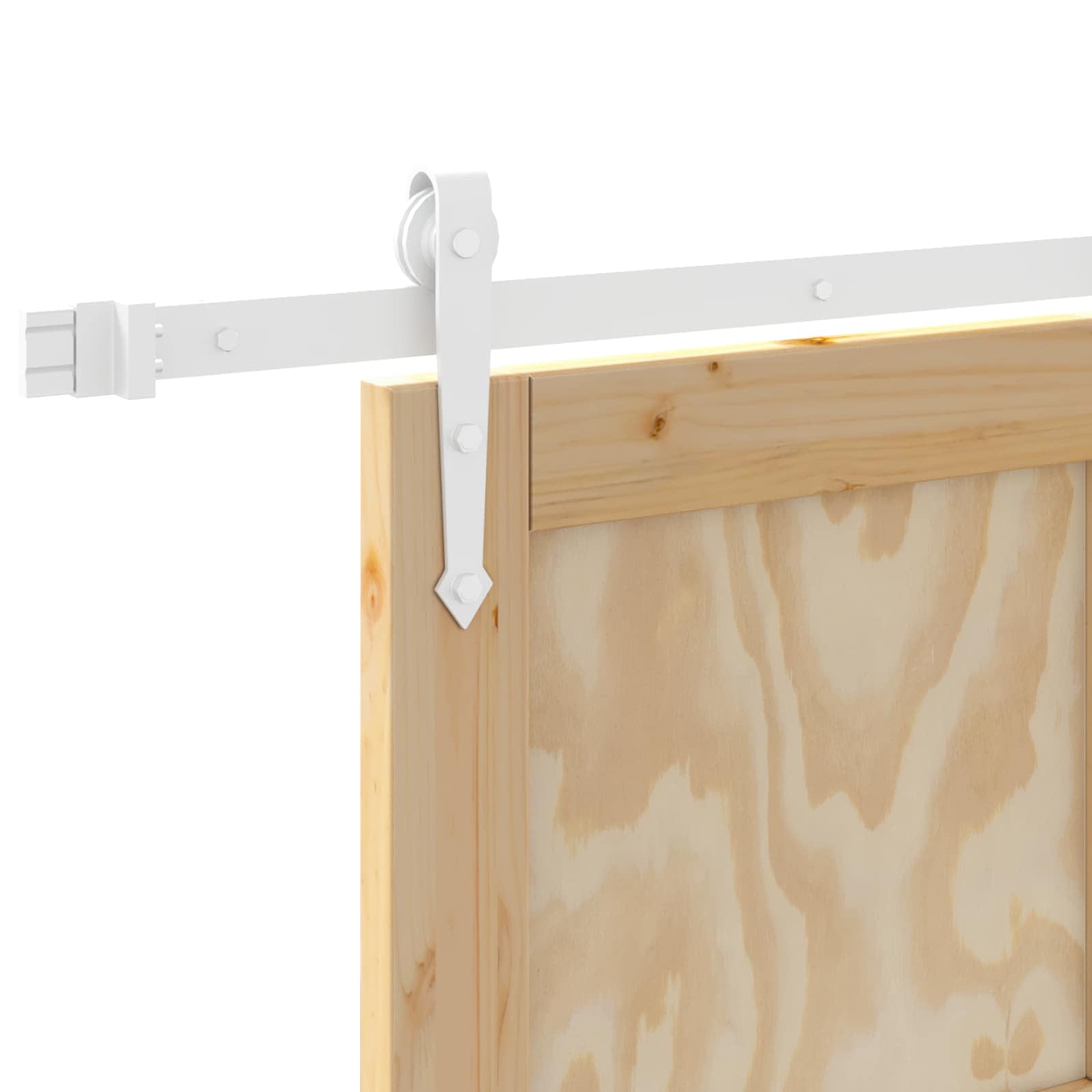 Skydedør ORKDAL Natur og hvid 61 x 198,5 cm Massivt fyrretræ