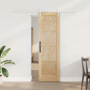 Skydedør ORKDAL Natur og hvid 61 x 198,5 cm Massivt fyrretræ
