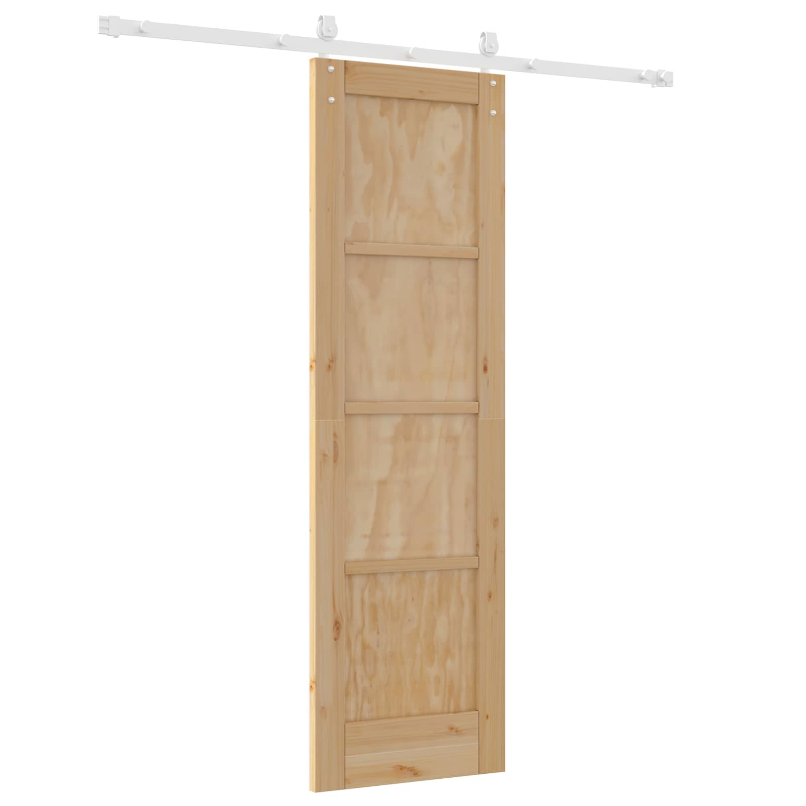 Skydedør ORKDAL Natur og hvid 61 x 198,5 cm Massivt fyrretræ