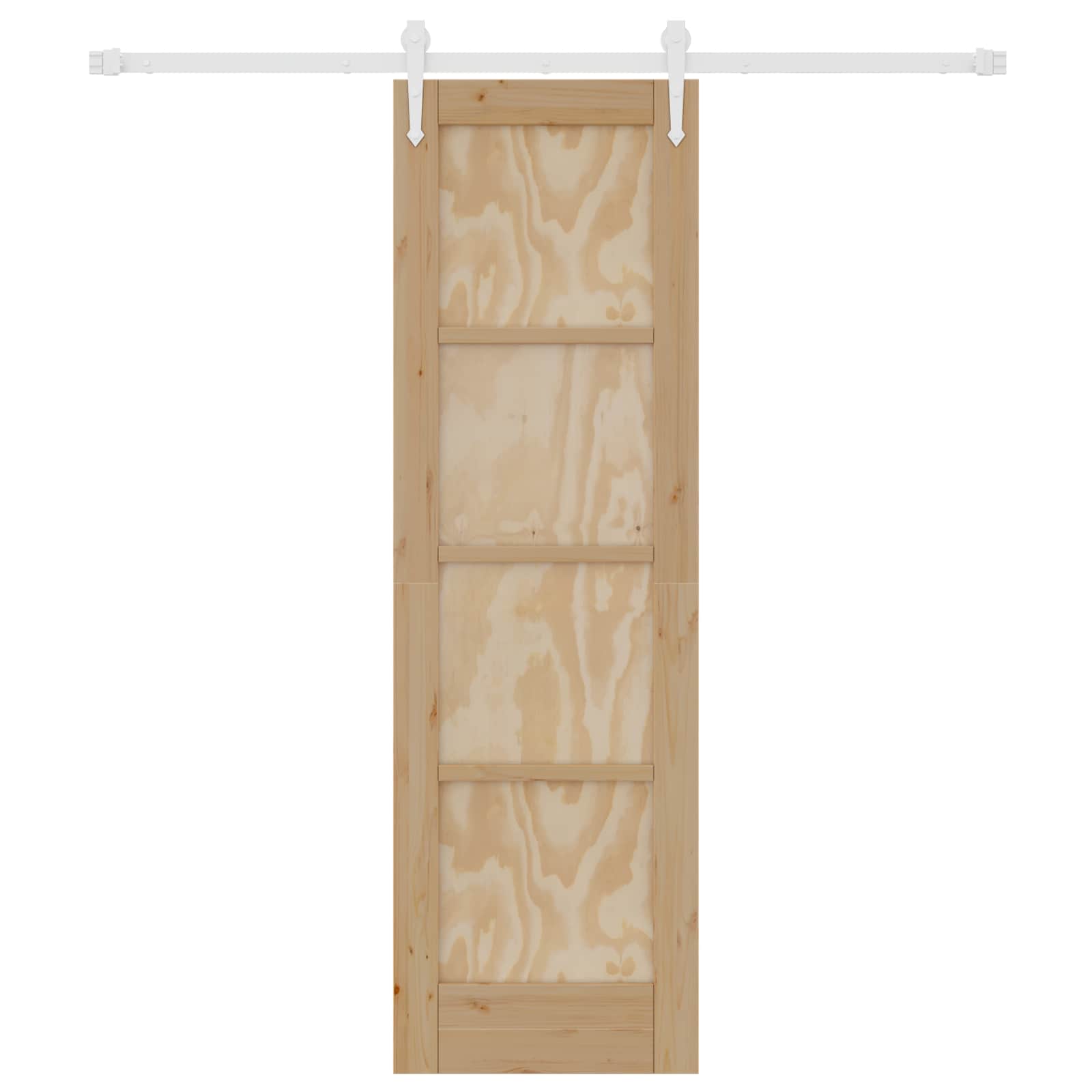 Skydedør ORKDAL Natur og hvid 61 x 198,5 cm Massivt fyrretræ