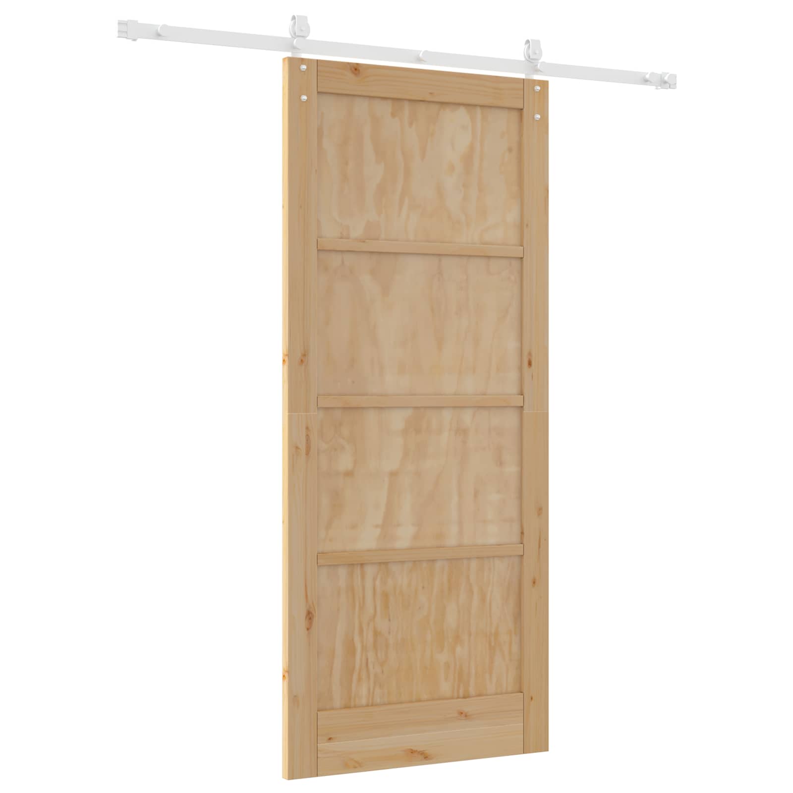 Skydedør ORKDAL Natur og hvid 86 x 198,5 cm Massivt fyrretræ