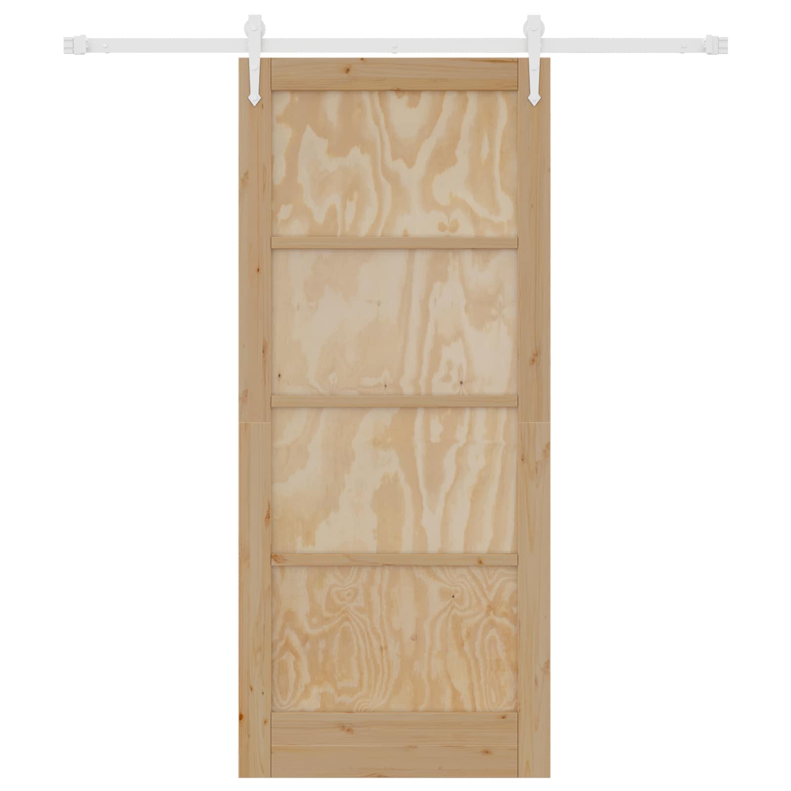 Skydedør ORKDAL Natur og hvid 86 x 198,5 cm Massivt fyrretræ