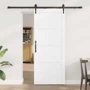 Skydedør ORKDAL Hvid og sort 83 x 202 cm Massivt fyrretræ